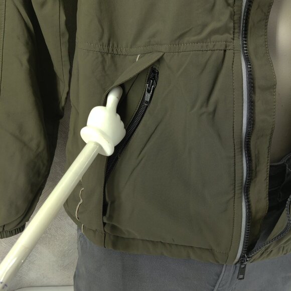 US Marines Running Jacket Mens Small Long Green Reflective New Balance Made USA - Picture 5 of 16